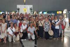 Gruppo di pellegrini provenienti da Tricase (Puglia) in pellegrinaggio alla Madonna delle lacrime di Siracusa.